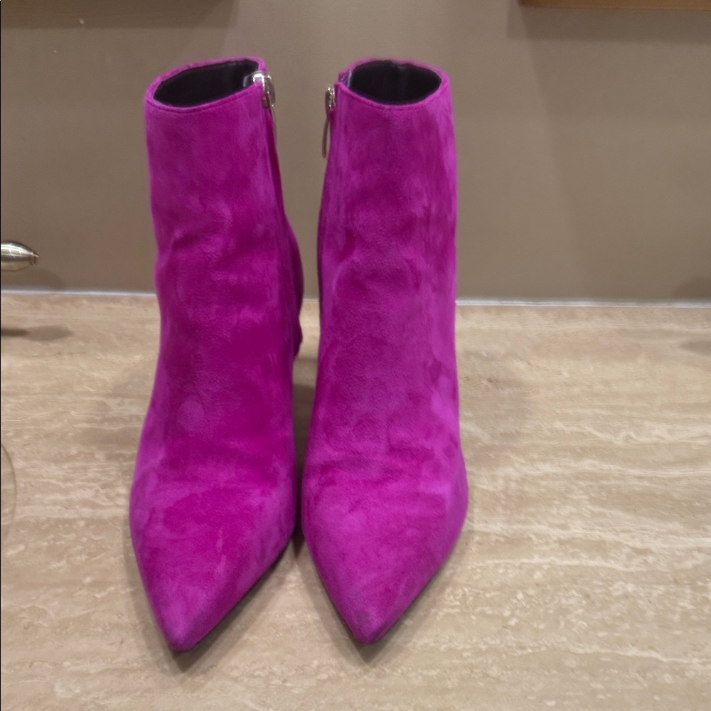 Nine West Vibrant Pink Heeled Boots - Picture 2 of 7